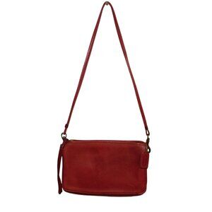 Coach Gorgeous Red Leather Crossbody Bag Crossbody Or Wristlet Clutch